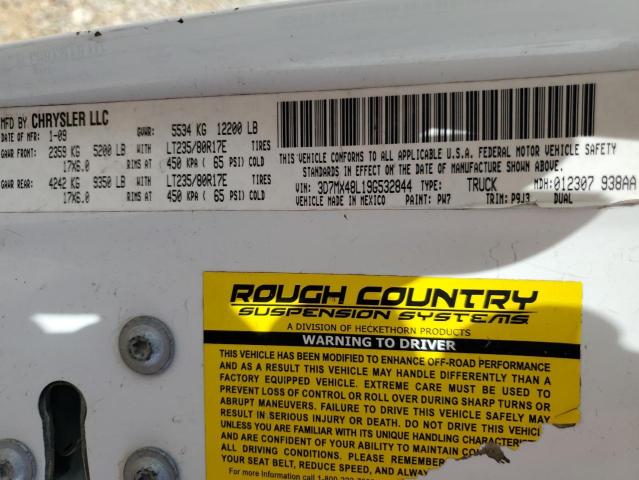 3D7MX48L19G532844 - 2009 DODGE RAM 3500 Ağ foto 13