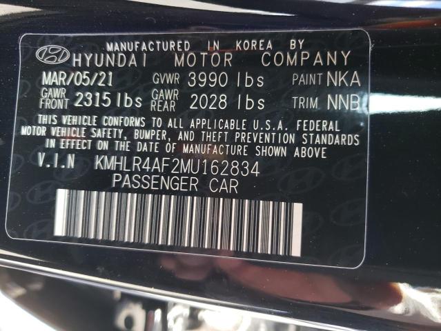 KMHLR4AF2MU162834 - 2021 HYUNDAI ELANTRA N LINE BLACK photo 12