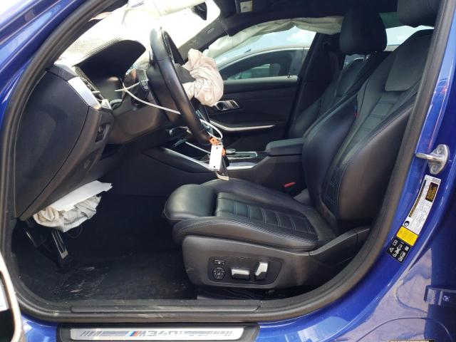3MW5U9J08M8B59757 - 2021 BMW M340XI BLUE photo 7
