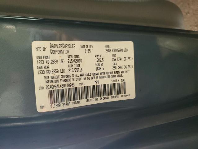 2C4GP54L45R410003 - 2005 CHRYSLER TOWN & COU TOURING 绿色 照片 13