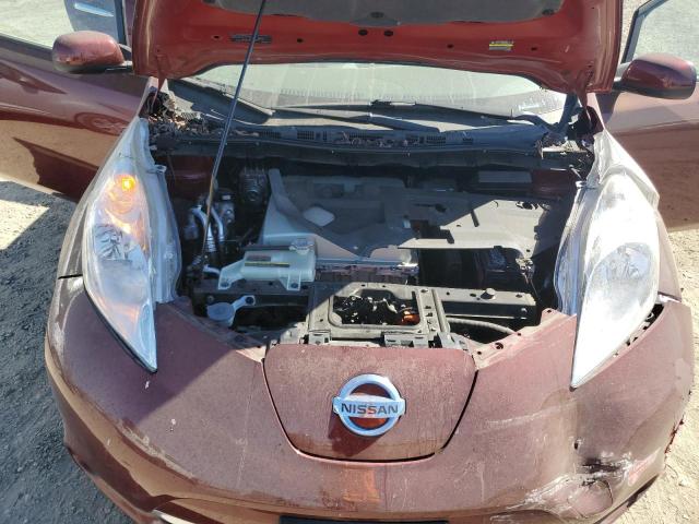 1N4BZ0CP4GC301912 - 2016 NISSAN LEAF SV BURGUNDY photo 11