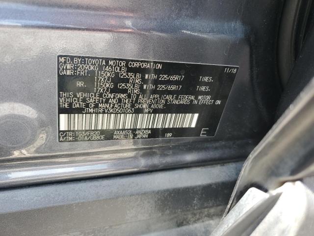 JTMH1RFV3KD501063 - 2019 TOYOTA RAV4 LE GRAY photo 13