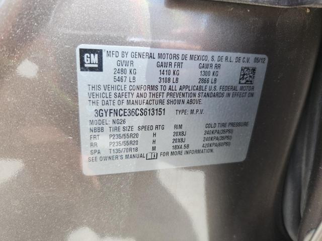 3GYFNCE36CS613151 - 2012 CADILLAC SRX PREMIUM COLLECTION Gris foto 13