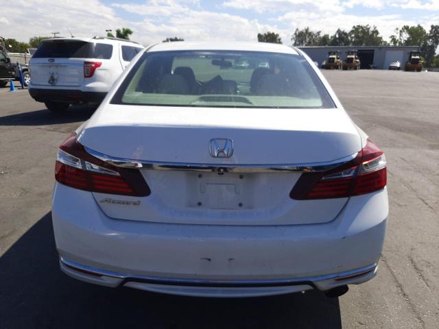 1HGCR2F3XGA185289 - 2016 HONDA ACCORD LX WHITE photo 6