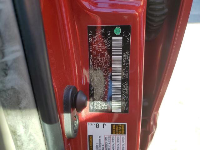 JTDKN3DU9F1937098 - 2015 TOYOTA PRIUS RED photo 12