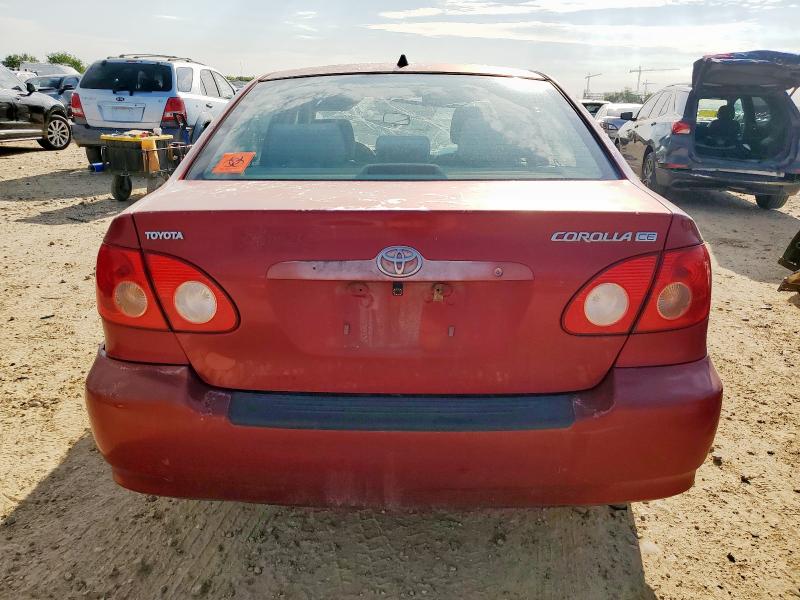 JTDBR32E370100791 - 2007 TOYOTA COROLLA CE 红色 照片 6