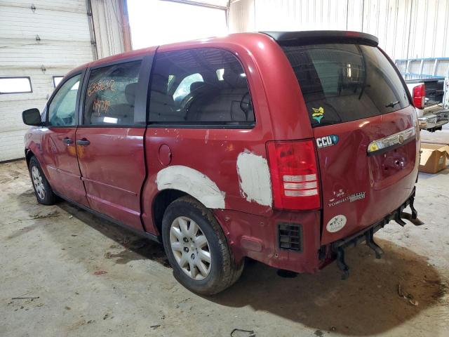 2A8HR44H28R772879 - 2008 CHRYSLER TOWN & COU LX RED photo 3