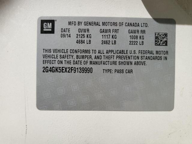 2G4GK5EX2F9139990 - 2015 BUICK REGAL 白色 照片 13