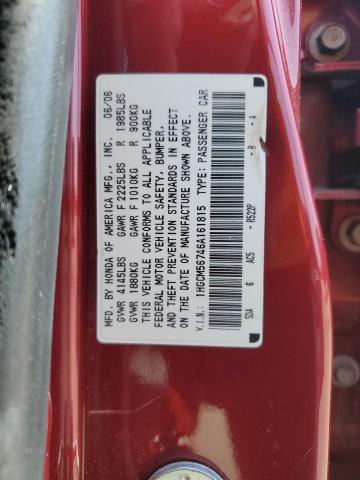 1HGCM56746A161815 - 2006 HONDA ACCORD EX MAROON photo 12