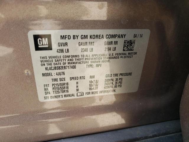 KL4CJBSB2EB717400 - 2014 BUICK ENCORE CONVENIENCE Bej foto 13