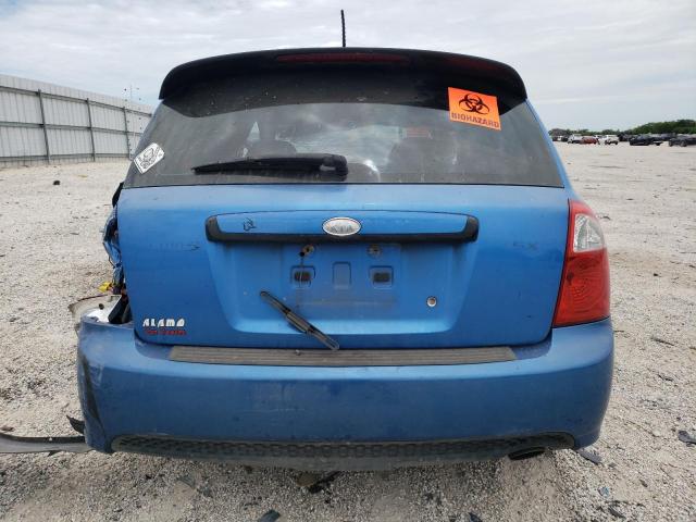 KNAFE161175009169 - 2007 KIA SPECTRA5 SX BLUE photo 6