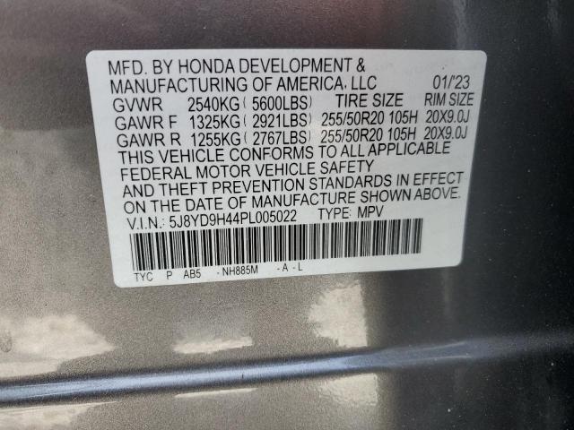 5J8YD9H44PL005022 - 2023 ACURA MDX TECHNOLOGY Сірий фото 13