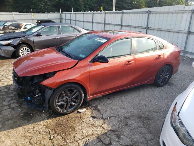 3KPF34AD9ME312695 - 2021 KIA FORTE GT LINE ORANGE photo 1