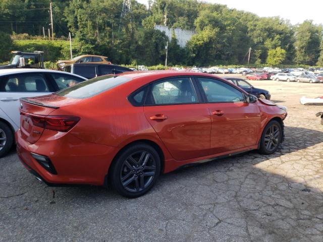 3KPF34AD9ME312695 - 2021 KIA FORTE GT LINE ORANGE photo 3