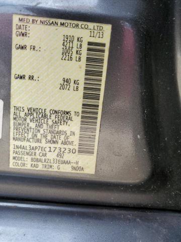 1N4AL3AP7EC173230 - 2014 NISSAN ALTIMA 2.5 GRAY photo 10