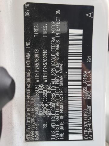 5TDJKRFH0GS324900 - 2016 TOYOTA HIGHLANDER XLE 白色 照片 13