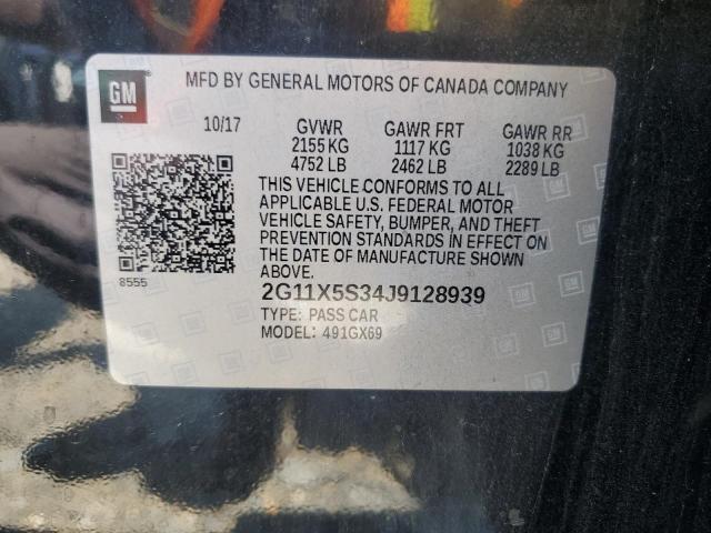 2G11X5S34J9128939 - 2018 CHEVROLET IMPALA LS BLACK photo 12