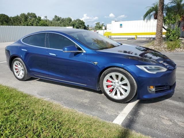 5YJSA1E16HF203050 - 2017 TESLA MODEL S BLUE photo 4