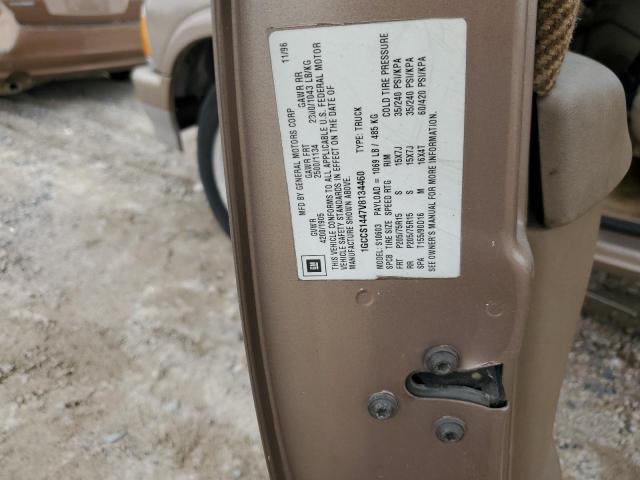 1GCCS1447V8134460 - 1997 CHEVROLET S TRUCK S10 TAN photo 12