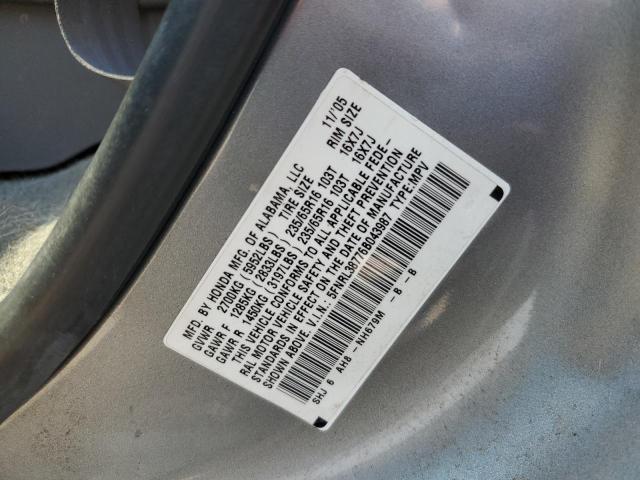 5FNRL38776B043987 - 2006 HONDA ODYSSEY EXL Gümüş foto 13