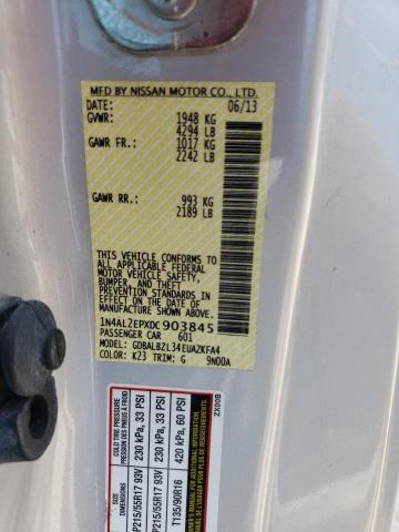 1N4AL2EPXDC903845 - 2013 NISSAN ALTIMA S SILVER photo 12