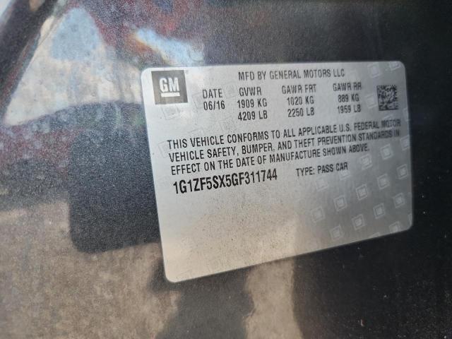 1G1ZF5SX5GF311744 - 2016 CHEVROLET MALIBU LT GRAY photo 13