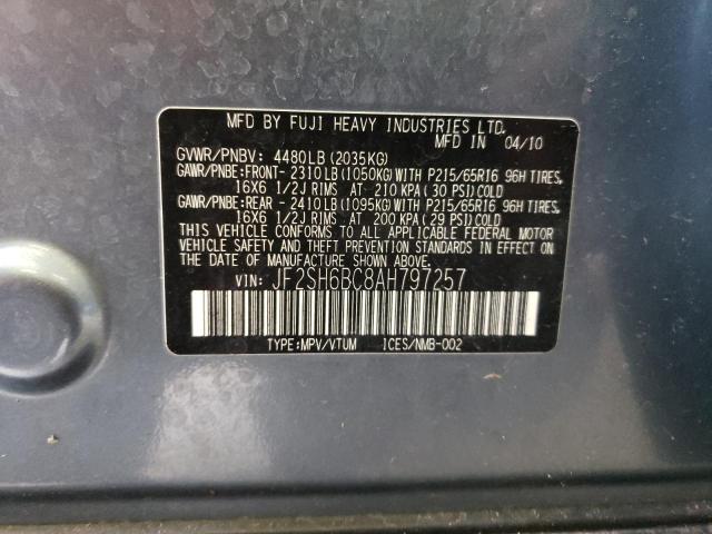 JF2SH6BC8AH797257 - 2010 SUBARU FORESTER XS Blau Foto 13