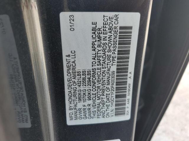 1HGCY1F20PA003099 - 2023 HONDA ACCORD LX GRAY photo 13