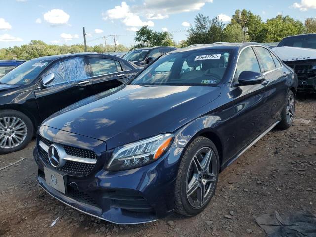 55SWF8EBXLU323770 - 2020 MERCEDES-BENZ C 300 4MATIC BLUE photo 1