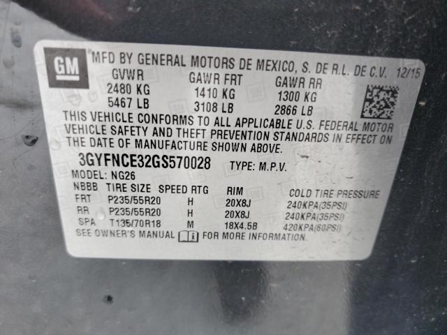 3GYFNCE32GS570028 - 2016 CADILLAC SRX PERFORMANCE COLLECTION 黑色 照片 13