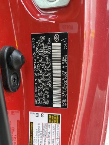 JTKJF5C7XE3076929 - 2014 TOYOTA SCION TC 红色 照片 12