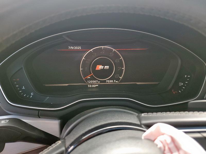 WAUC4CF55JA054666 - 2018 AUDI S5 PRESTIGE GRAY photo 9