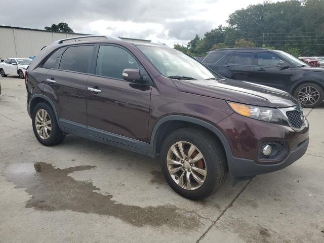 5XYKU4A27BG136269 - 2011 KIA SORENTO EX BURGUNDY photo 4