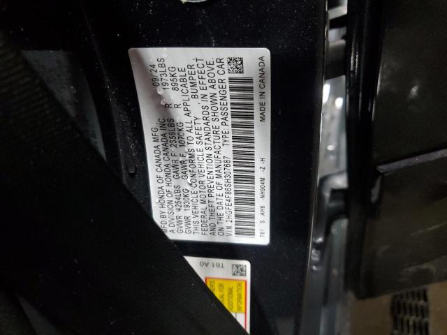 2HGFE4F86SH307687 - 2025 HONDA CIVIC SPORT ნაცრისფერი ფოტო 13