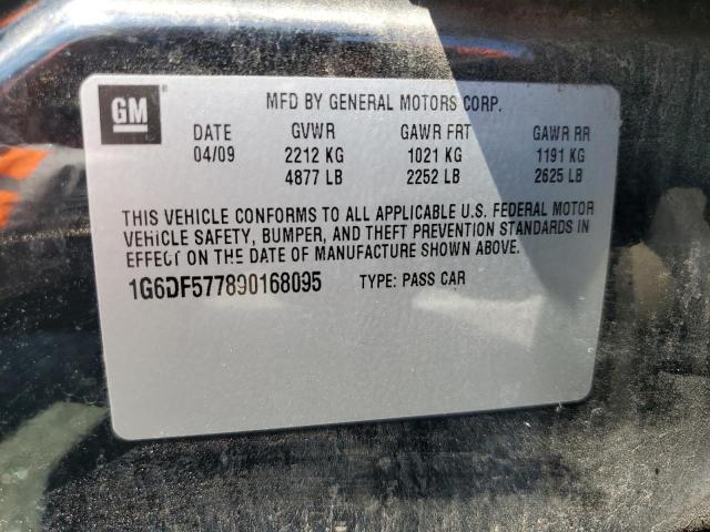 1G6DF577890168095 - 2009 CADILLAC CTS BLACK photo 12