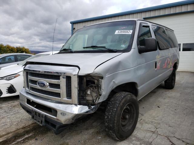 1FBNE31L48DA80624 - 2008 FORD ECONOLINE E350 SUPER DUTY WAGON SILVER photo 2