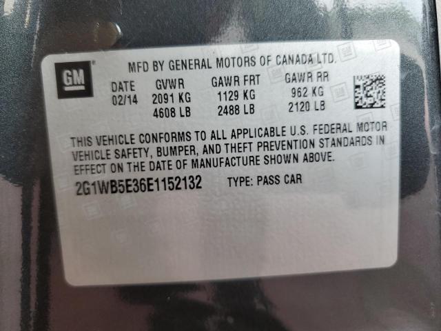 2G1WB5E36E1152132 - 2014 CHEVROLET IMPALA LIM LT GRAY photo 12