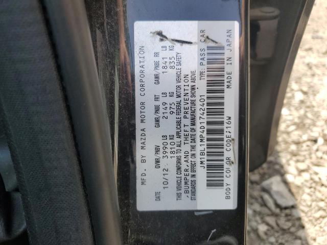 JM1BL1MP4D1742401 - 2013 MAZDA 3 I შავი ფოტო 13