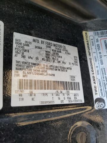 5LMFU28546LJ11418 - 2006 LINCOLN NAVIGATOR შავი ფოტო 12