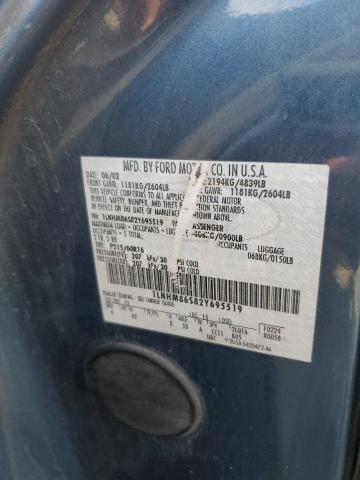 1LNHM86S82Y695519 - 2002 LINCOLN LS 蓝色 照片 12