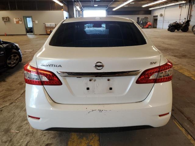 3N1AB7AP9FY303086 - 2015 NISSAN SENTRA S WHITE photo 6