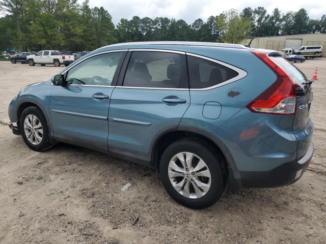 5J6RM4H79DL070258 - 2013 HONDA CR-V EXL TURQUOISE photo 2