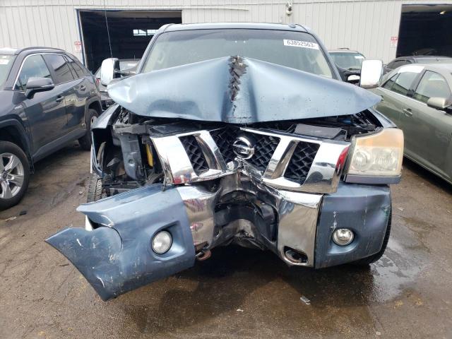 1N6AA0ED9CN317583 - 2012 NISSAN TITAN S BLUE photo 5