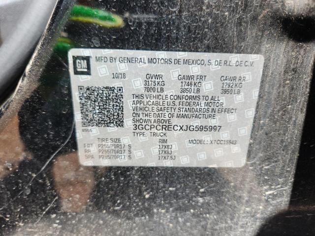 3GCPCRECXJG595997 - 2018 CHEVROLET SILVERADO C1500 LT 黑色 照片 12