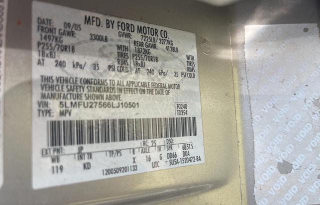 5LMFU27566LJ10501 - 2006 LINCOLN NAVIGATOR ვერცხლისფერი ფოტო 10