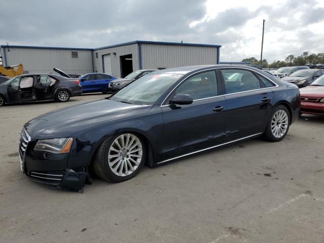 WAUR2AFD8EN003012 - 2014 AUDI A8 L QUATTRO BLUE photo 1