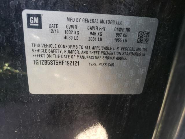 1G1ZB5ST5HF192121 - 2017 CHEVROLET MALIBU LS Qara foto 12