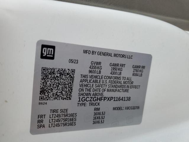 1GCZGHFPXP1164138 - 2023 CHEVROLET EXPRESS G3 WHITE photo 13