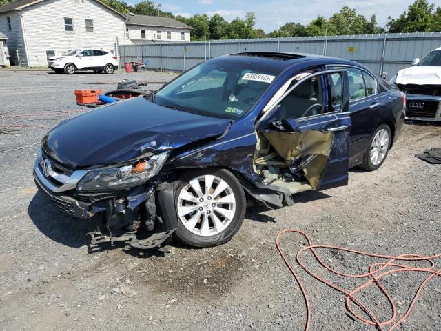 1HGCR3F85DA010798 - 2013 HONDA ACCORD EXL BLUE photo 1