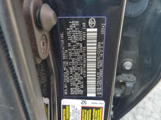 4T1B11HKXKU197705 - 2019 TOYOTA CAMRY L Qara foto 13